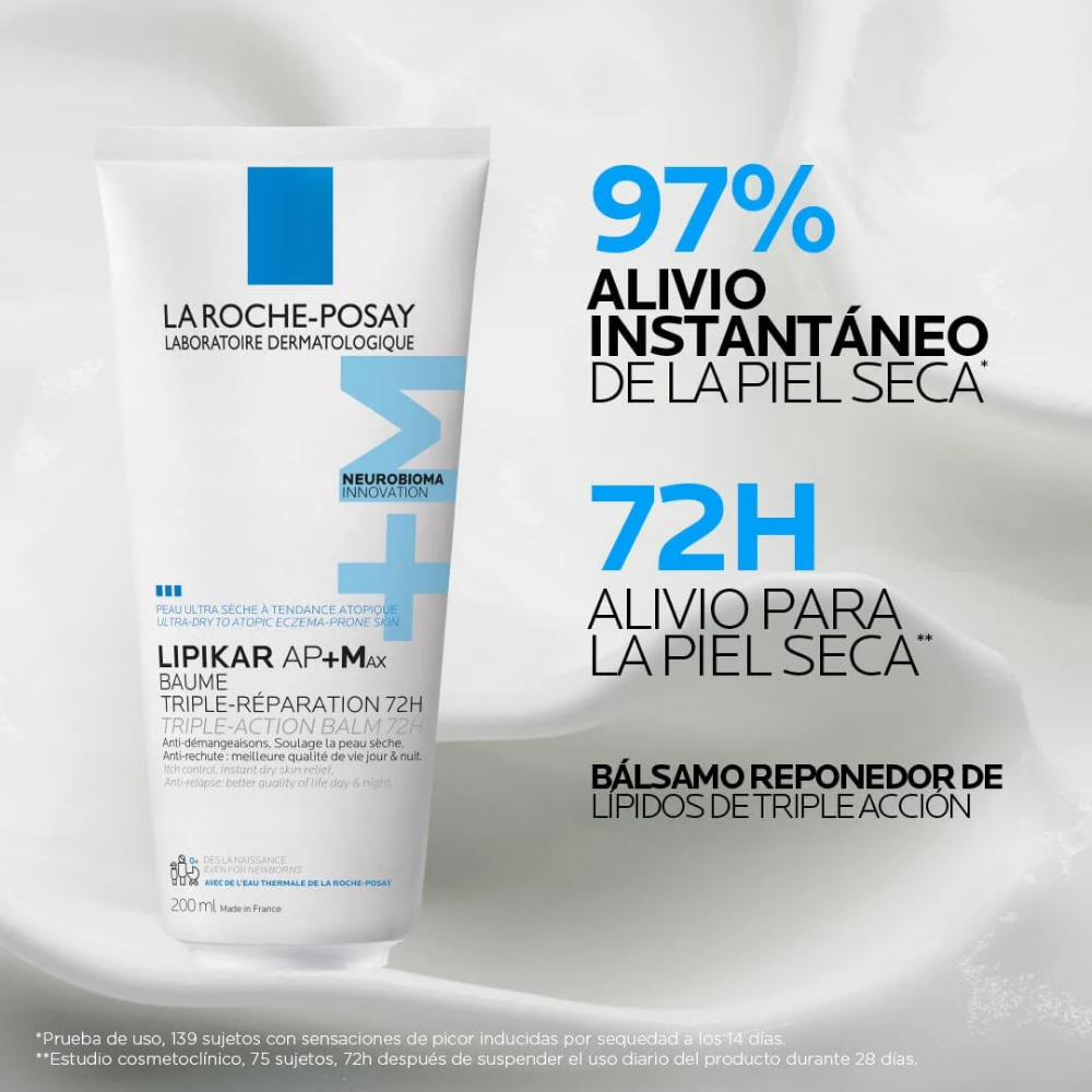 Envase del bálsamo corporal Lipikar Baume AP+M de La Roche-Posay, 400 ml