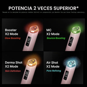 Dispositivo facial AGE-R Booster Pro X2 de Medicube, color rosa