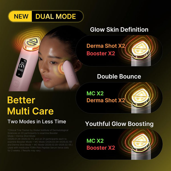 Dispositivo facial AGE-R Booster Pro X2 de Medicube, color rosa