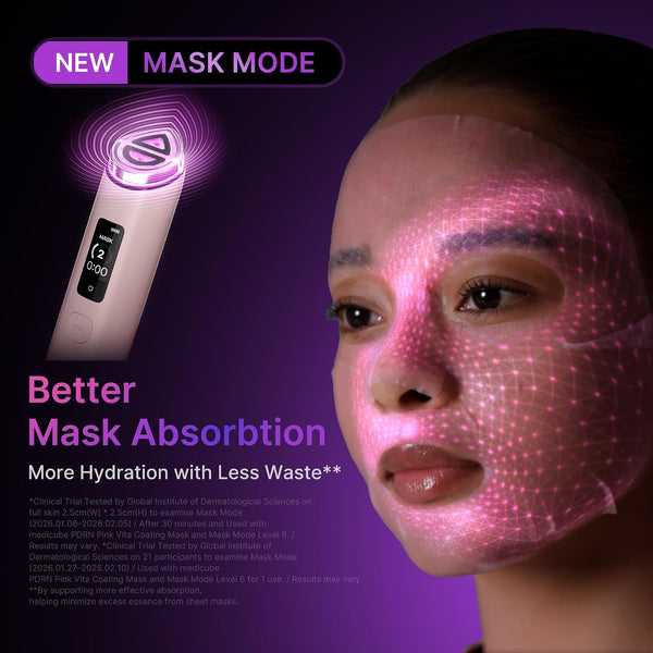 Dispositivo facial AGE-R Booster Pro X2 de Medicube, color rosa