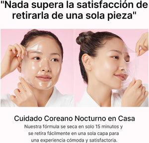 La mascarilla peel-off de colágeno Medicube se retira de una sola pieza
