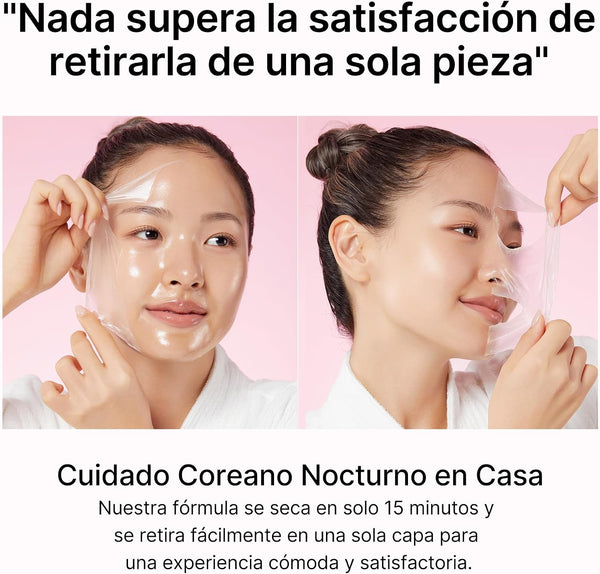 La mascarilla peel-off de colágeno Medicube se retira de una sola pieza