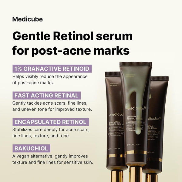Sérum de retinol Deep Vita A de Medicube, tubo de 30 ml
