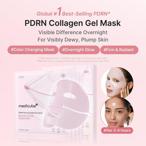 Mascarilla de noche en hidrogel PDRN Pink Collagen de Medicube, sobre de 28 g