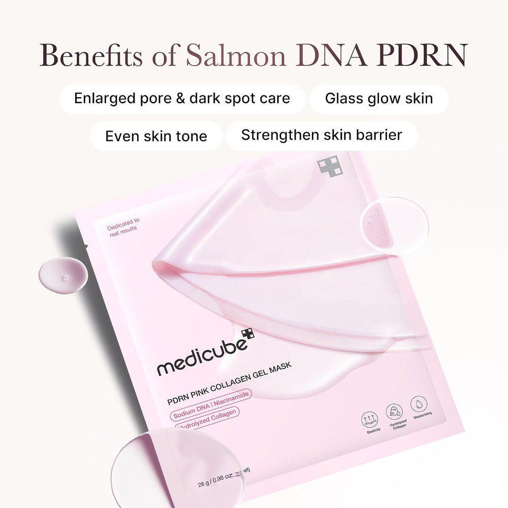 Mascarilla de noche en hidrogel PDRN Pink Collagen de Medicube, sobre de 28 g