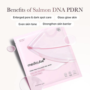 Mascarilla de noche en hidrogel PDRN Pink Collagen de Medicube, sobre de 28 g