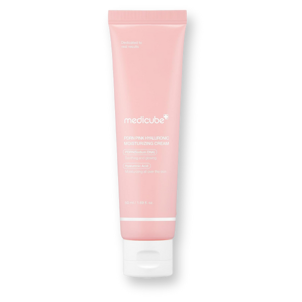 Crema hidratante PDRN Pink Hyaluronic de Medicube, tubo de 50 ml