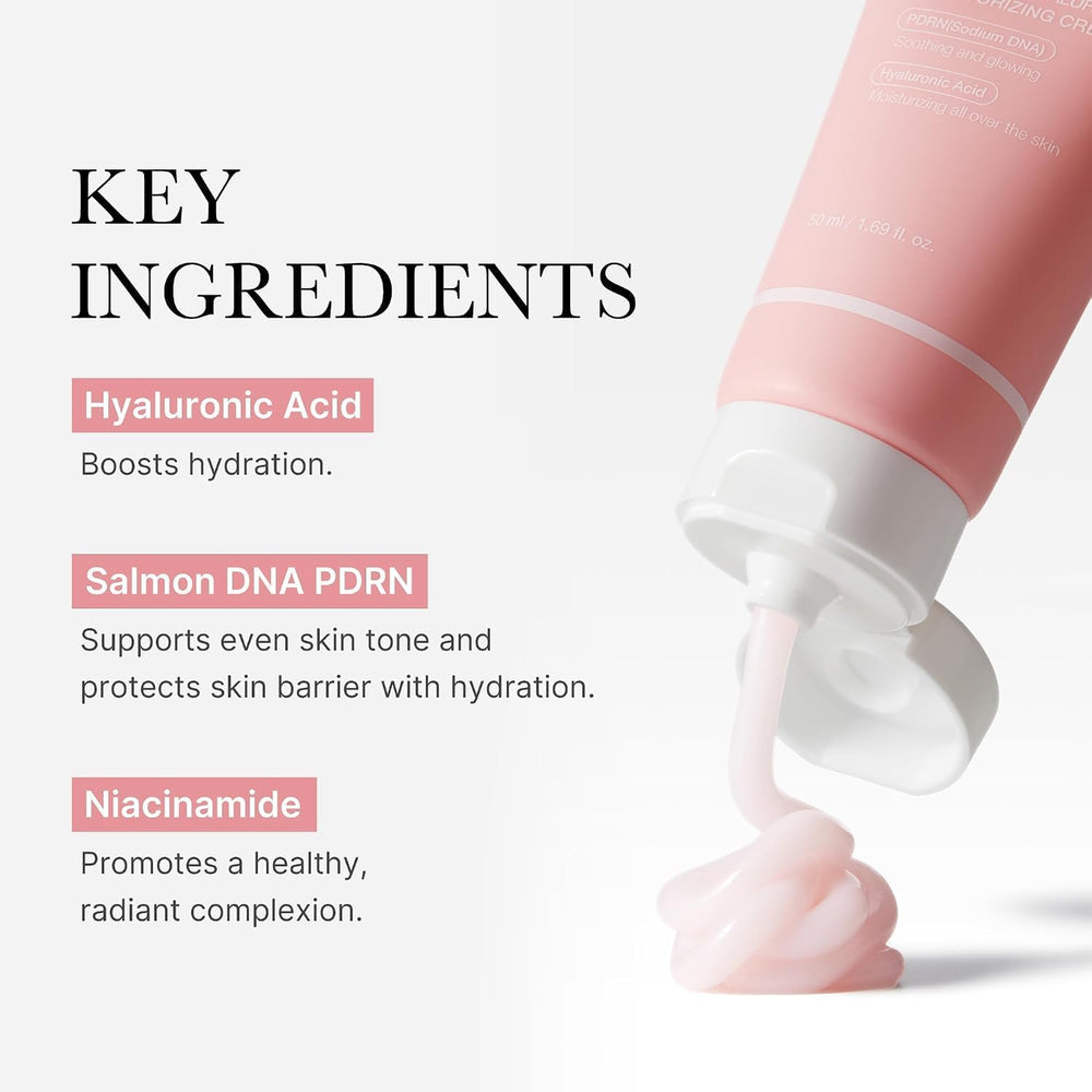 Crema hidratante PDRN Pink Hyaluronic de Medicube, tubo de 50 ml