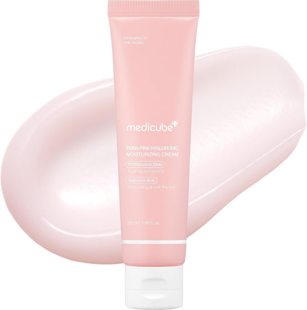 Crema hidratante PDRN Pink Hyaluronic de Medicube, tubo de 50 ml