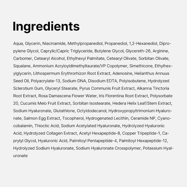 Ficha de ingredientes INCI de la crema PDRN Pink Collagen Capsule de Medicube