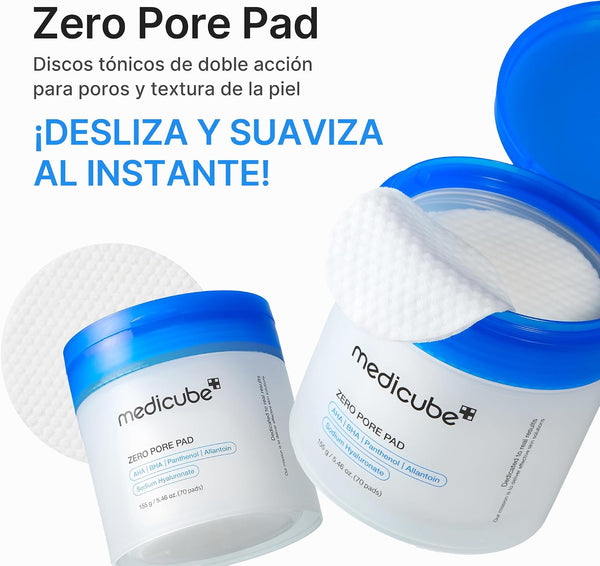 Zero Pore Pad de Medicube: discos tónicos de doble acción para poros y textura