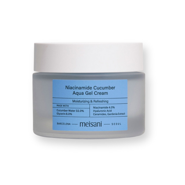 Crema en gel Niacinamide Cucumber Aqua Gel Cream de Meisani, tarro de 50 g