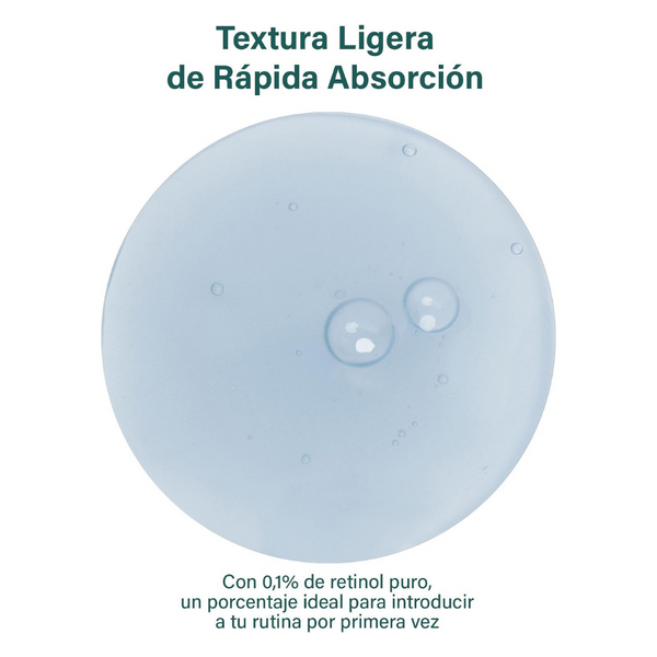 Textura ligera y de rápida absorción del sérum Blue Elixir con retinol 0,1% de Meisani