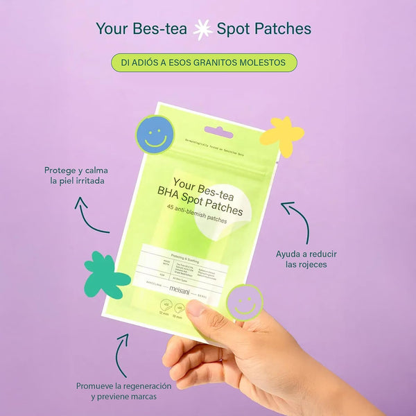 Parches Bes-tea BHA Spot de Meisani: protegen, calman la piel irritada y previenen marcas