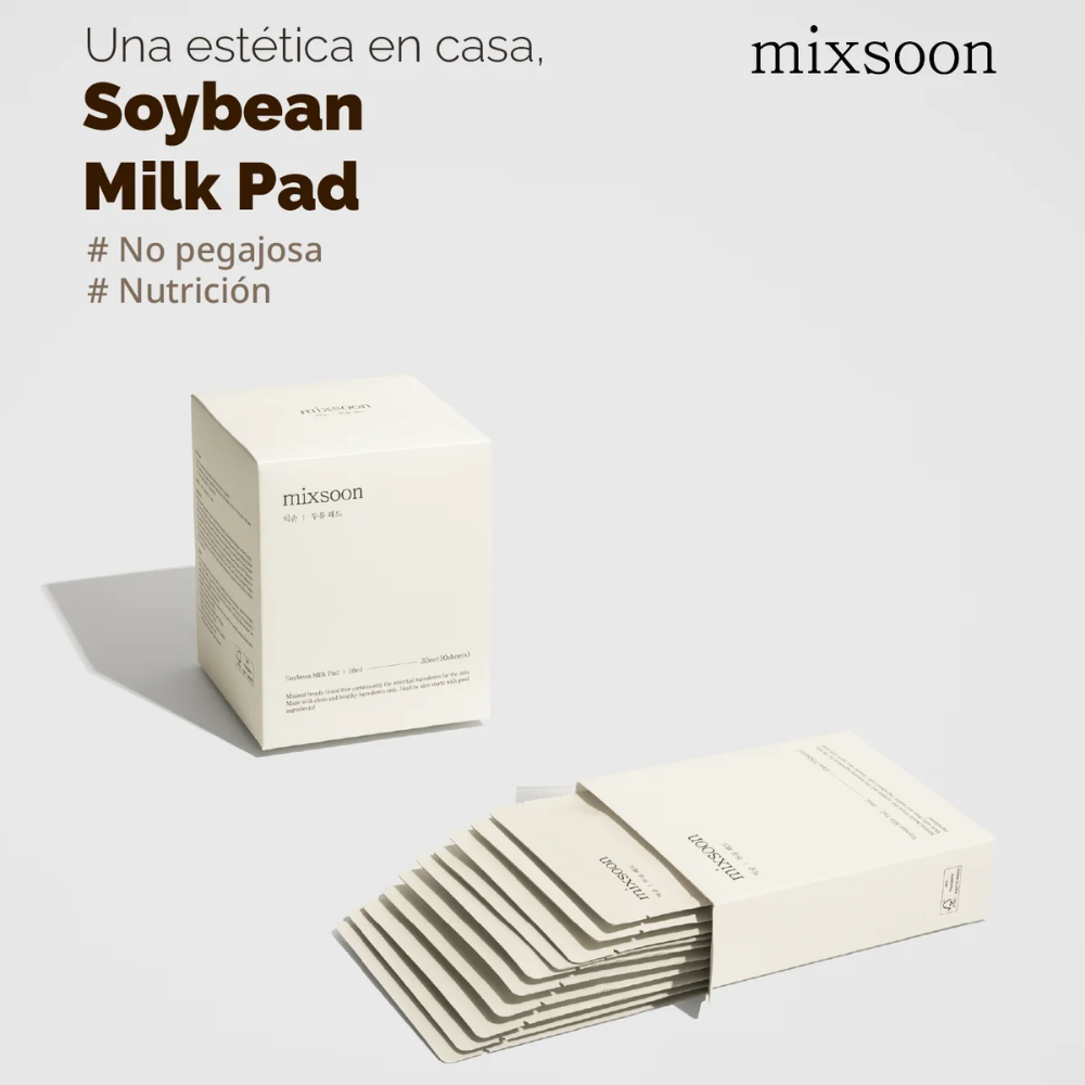 Sobre de Mixsoon Soybean Milk Pad de 16 ml con 3 pads faciales de fermento de soja
