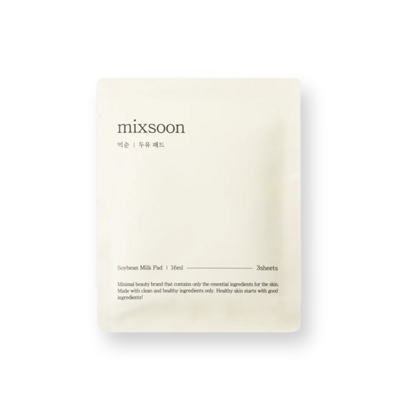 Sobre de Mixsoon Soybean Milk Pad de 16 ml con 3 pads faciales de fermento de soja