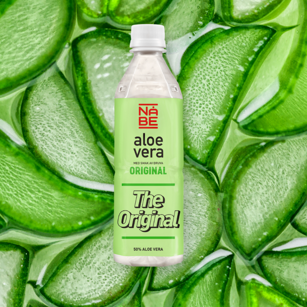 Botella de la bebida de aloe vera Nabe, sabor original