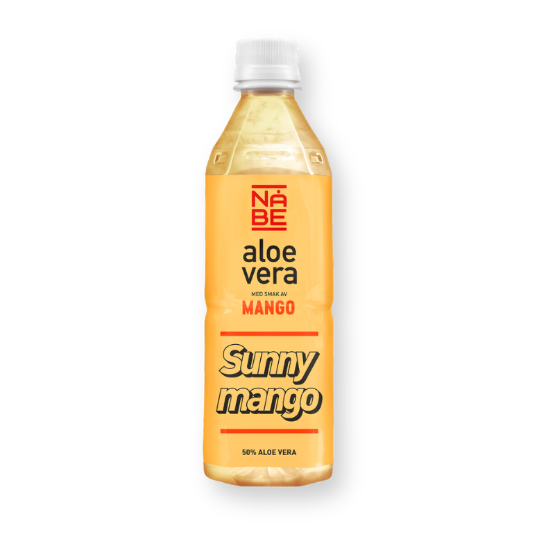 Botella de la bebida de aloe vera Nabe, sabor mango