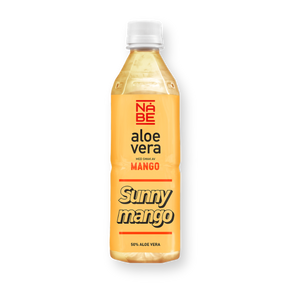 Botella de la bebida de aloe vera Nabe, sabor mango