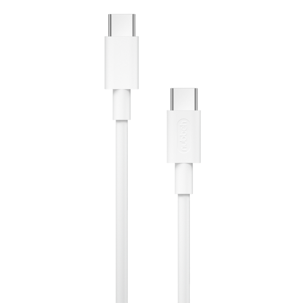 Cable Nubbeh Borealis USB-C a USB-C blanco de 1,5 m y 60 W