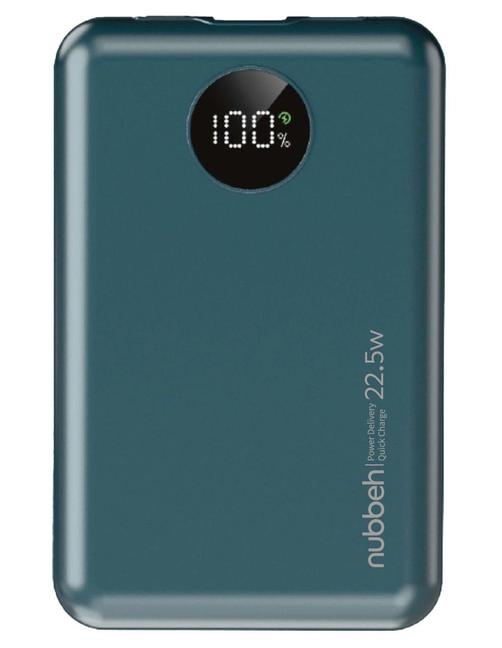 Power bank Nubbeh Twister Mini de 10.000 mAh y 22,5 W en azul con pantalla LED