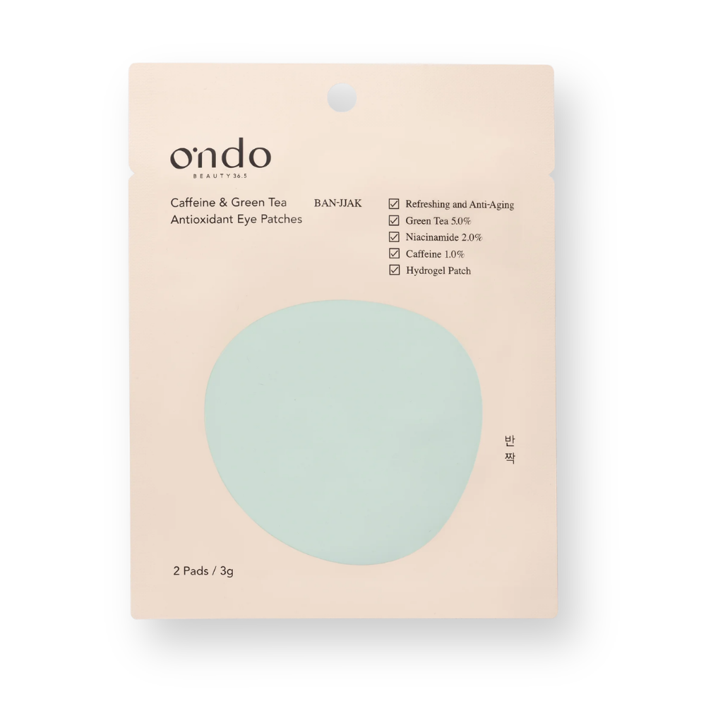 Sobre de Parches de Ojos Cafeína y Té Verde Ban-Jjak de Ondo, 2 unidades