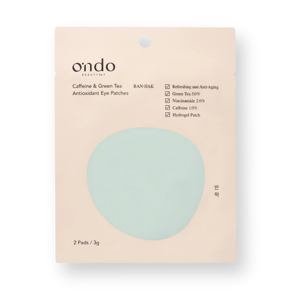 Sobre de Parches de Ojos Cafeína y Té Verde Ban-Jjak de Ondo, 2 unidades
