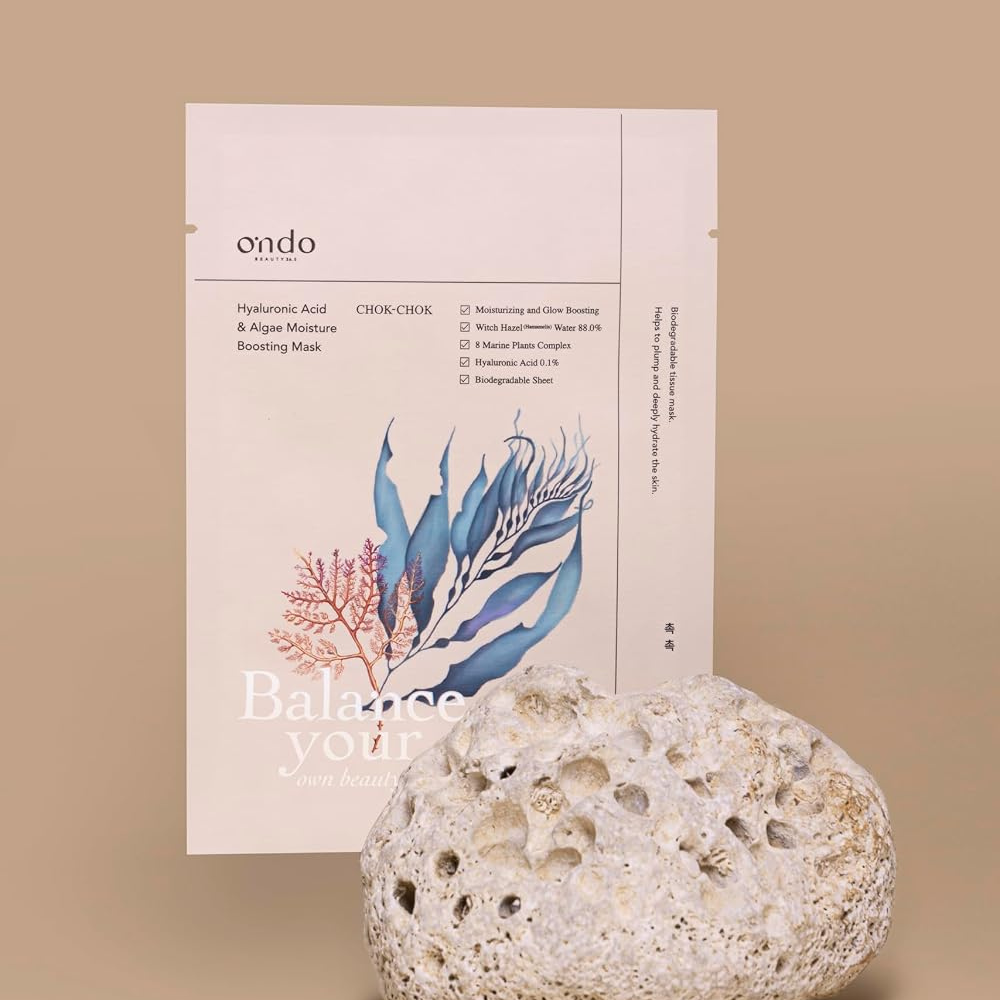 Sobre de la Mascarilla Hidratante Ácido Hialurónico y Algas Chok-Chok de Ondo