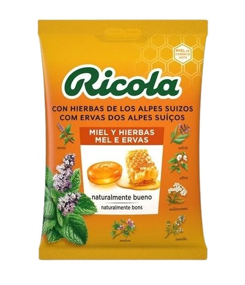 Ricola caramelos Miel y Hierbas bolsa 70g