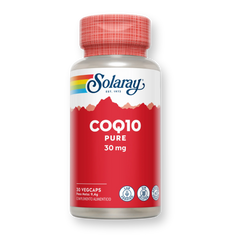 Bote de Solaray CoQ10 Pure 30 mg, 30 cápsulas vegetales