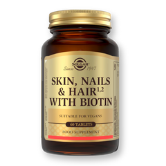 Bote de Solgar Piel, Uñas y Cabello con Biotina, 60 comprimidos