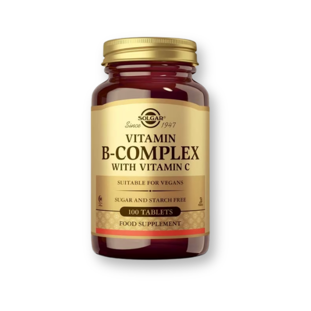 Bote de Solgar Vitamina B-Complex con Vitamina C, 100 comprimidos