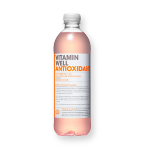 Botella de la bebida Antioxidant sabor melocotón de Vitamin Well, 500 ml