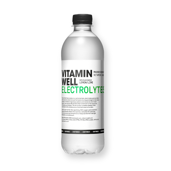 Botella de la bebida Sport 001 sabor limón y lima de Vitamin Well, 500 ml