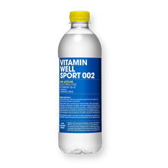 Botella de la bebida Sport 002 sabor limón y lima de Vitamin Well, 500 ml