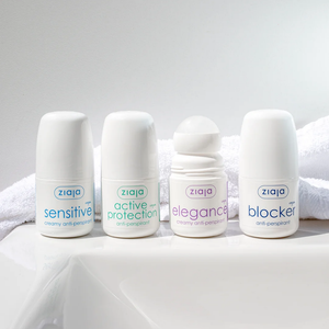 Gama de antitranspirantes de Ziaja: Sensitive, Active Protection, Elegance y Blocker
