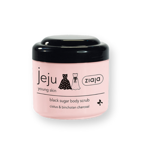 Exfoliante corporal de azúcar negro Ziaja Jeju, 200 ml