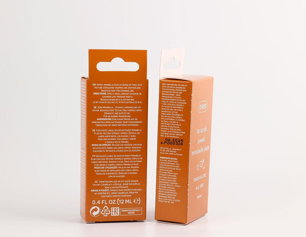 Exfoliante labial Ziaja Juicy Sweet Mirabelle Plum 12 ml