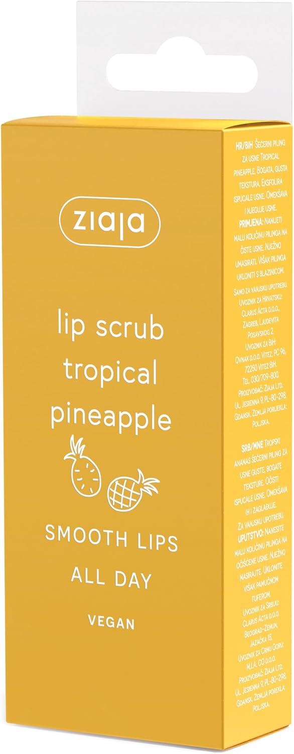 Caja del exfoliante labial Ziaja Juicy Tropical Pineapple