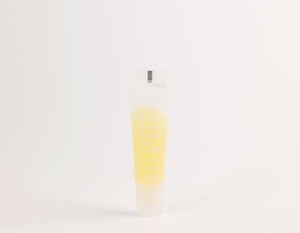 Dorso del tubo del exfoliante labial Ziaja Juicy Tropical Pineapple