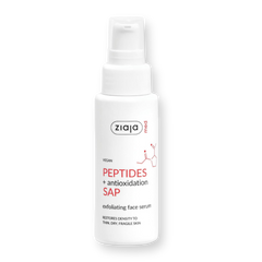 Sérum facial exfoliante Ziaja MED Peptides + antioxidación SAP, frasco con dosificador de 50 ml
