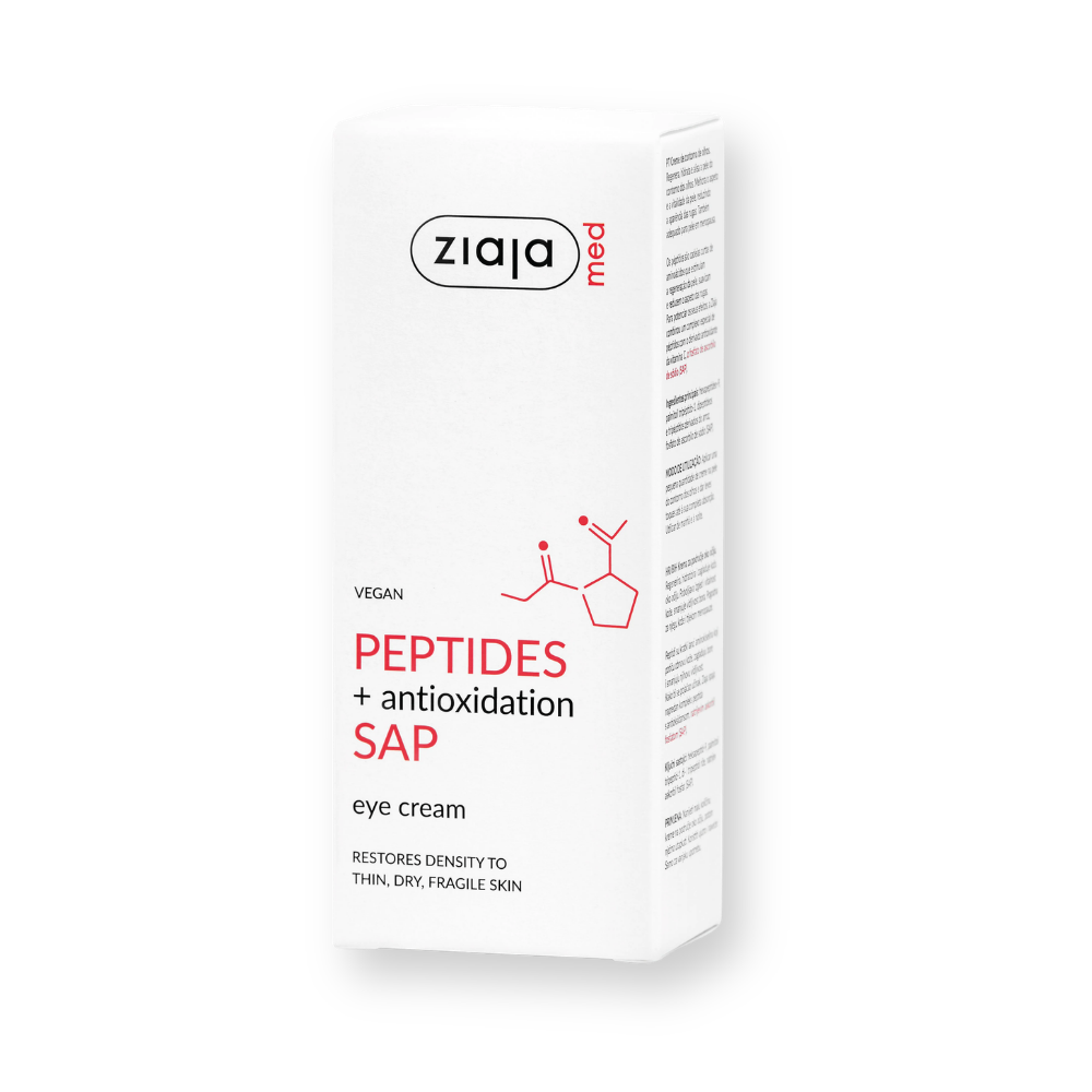 Contorno de ojos Ziaja MED Peptides + antioxidación SAP, tubo de 15 ml