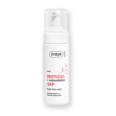 Espuma limpiadora facial Ziaja MED Peptides + antioxidación SAP, dosificador de 150 ml