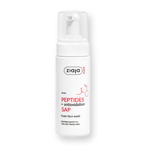 Espuma limpiadora facial Ziaja MED Peptides + antioxidación SAP, dosificador de 150 ml