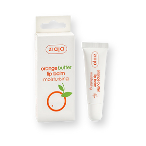 Bálsamo labial Orange Butter de Ziaja con su estuche