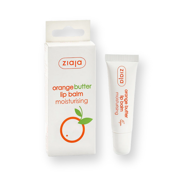 Bálsamo labial Orange Butter de Ziaja con su estuche