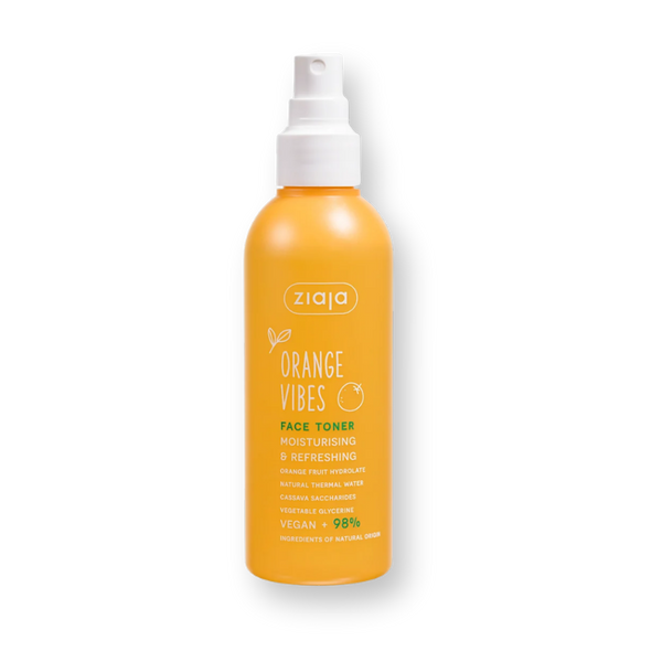 Tónico facial Orange Vibes de Ziaja, frasco de 190 ml