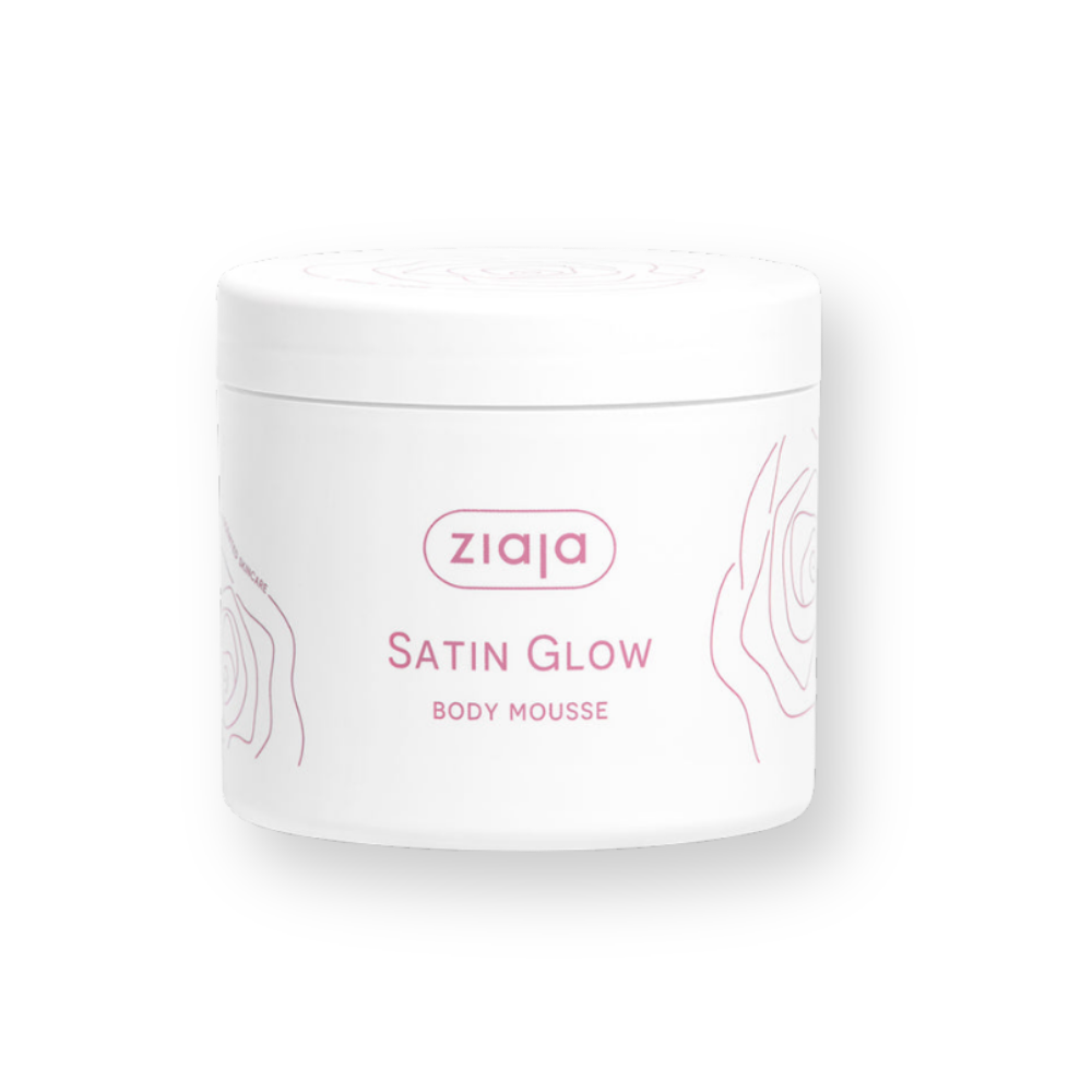 Mousse corporal Ziaja Satin Glow 350 ml, tarro