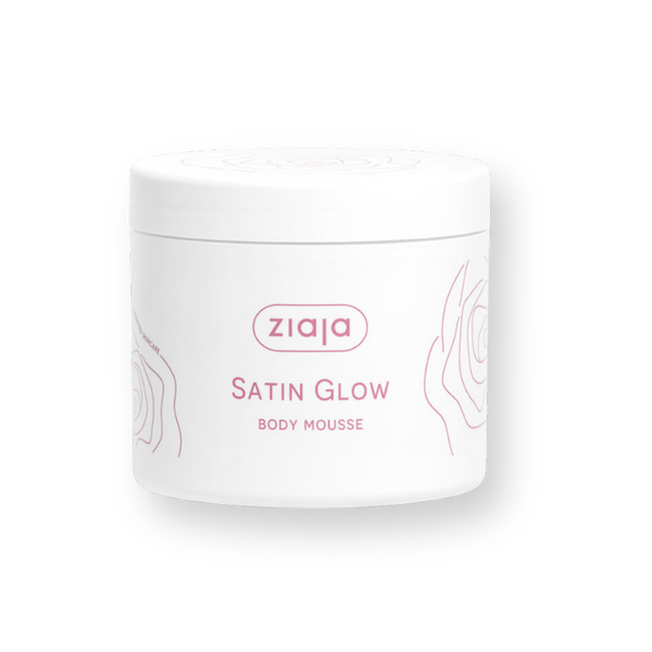 Mousse corporal Ziaja Satin Glow 350 ml, tarro