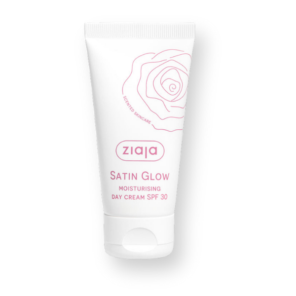 Crema de día SPF 30 Ziaja Satin Glow 50 ml, tubo